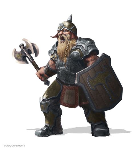 Dwarf Warrior For Dragonheim Rpg Felix Ortiz Dwarf Fighter Fantasy