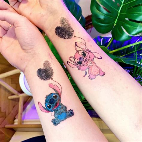 Top More Than 61 Stitch And Angel Matching Tattoos Best In Cdgdbentre