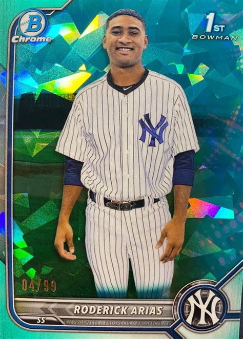 Roderick Arias 2022 Bowman Chrome Sapphire Edition Prospects Aqua