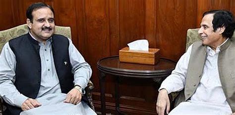 Speaker Punjab Assembly Pervaiz Elahi Meets CM Usman Buzdar