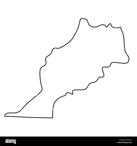 map of Morocco - outline. Silhouette of map of Morocco illustration ...