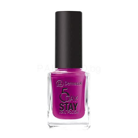 Dermacol 5 Day Stay Лак за нокти за жени 11 ml Нюанс 39 Wild Berry