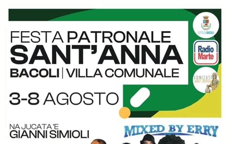 Bacoli Al Via Il 3 Agosto La Festa Di Sant Anna