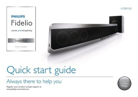 Philips Fidelio SoundBar Home Cinéma Guide de mise en route POL