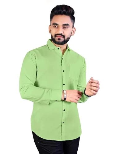 Mens Cotton Regular Fit Full Sleeves Solid Formal Shirt At Rs 593 Men