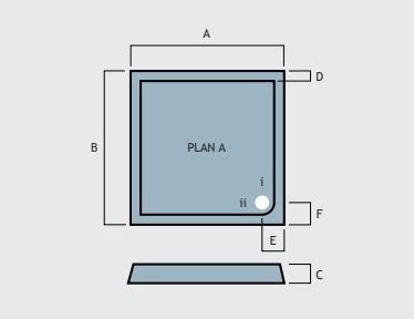 Vantage 40mm Square Shower Tray Get My Taps