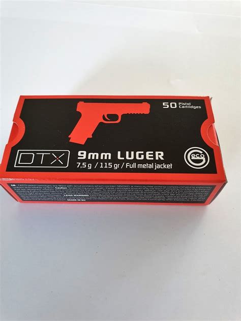 Geco 9mm Luger DTX FMJ 115gr 7 5g