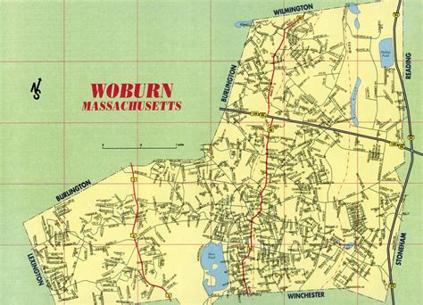 Map of Woburn streets