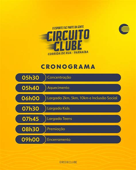 Circuito Clube Corrida De Rua De Parna Ba Veja Data Hor Rio E