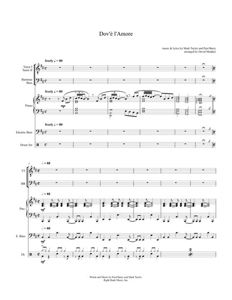 Dove Lamore Arr David Maddux By Cher Sheet Music For Performance