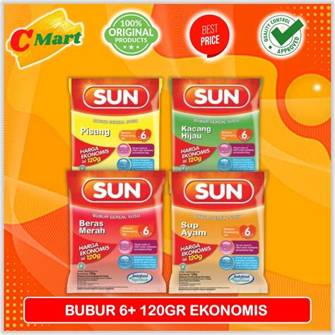 Jual Sun Bubur Bayi Sachet Kemasan Ekonomis 120gr Bubur Mpasi Anak