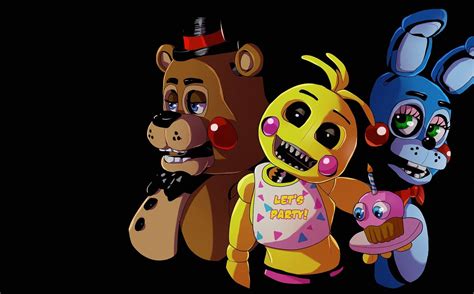 Ladda ner Freddy Bonnie Chica Fnaf Animatronik Wallpaper | Wallpapers.com