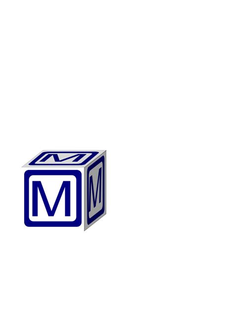 M Block Clip Art At Vector Clip Art Online Royalty Free