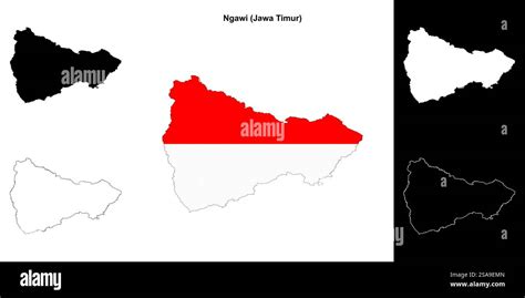 Ngawi blank outline map set Stock Vector Image & Art - Alamy