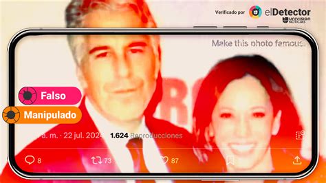 Es Falso Que Kamala Harris Salga En Esta Foto Con Jeffrey Epstein La