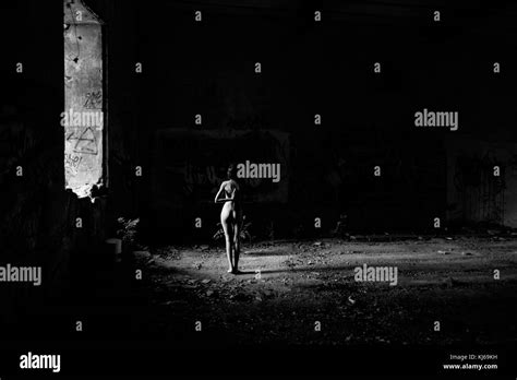 Naked Woman Doing The Reversed Praying Yoga Figure Stock Photo Alamy