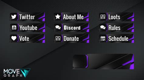 Carbono Purple Pack • Twitch Overlay Pack • MoveGraph