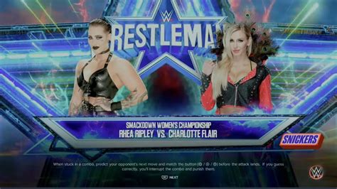 Wwe Wrestlemania 39 Charlotte Flair Vs Rhea Ripley For The Wwe