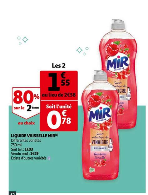 Promo Liquide Vaisselle Mir Chez Auchan Icatalogue Fr