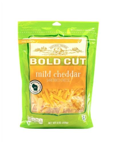 Roundy S Bold Cut Mild Cheddar Shredded Cheese 8 Oz Kroger