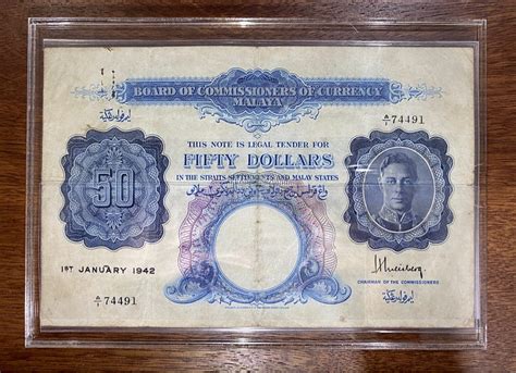 Fifty Dollars Malaya Straits Settlements King George Vi