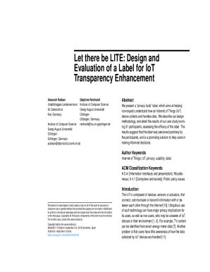 Fillable Online Let There Be LITE Design And Evaluation Of A Label For