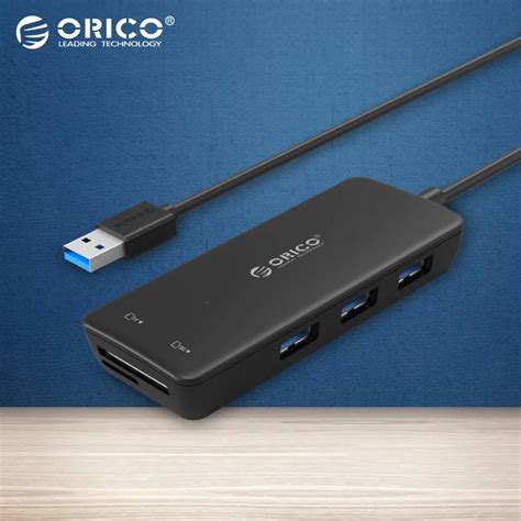 Orico H Ts U Bk Multifunction Port Usb Hub Wth Card Reader For