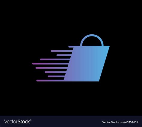 Shopping bag logo design Royalty Free Vector Image