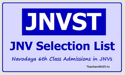 Class 6 Jnv Selection Test