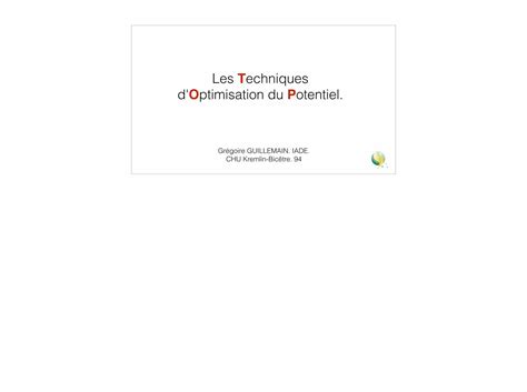 PDF Les Techniques D Optimisation Du Potentiel Formation TOP