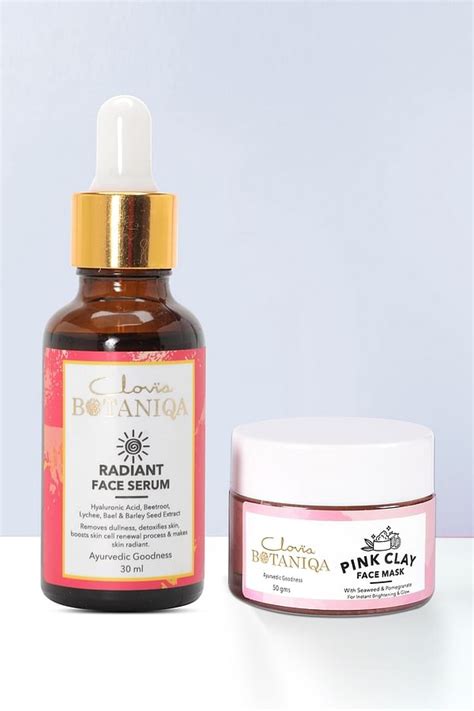 Buy Radiant Face Serum And Pink Clay Face Mask By Clovia Botaniqa Online