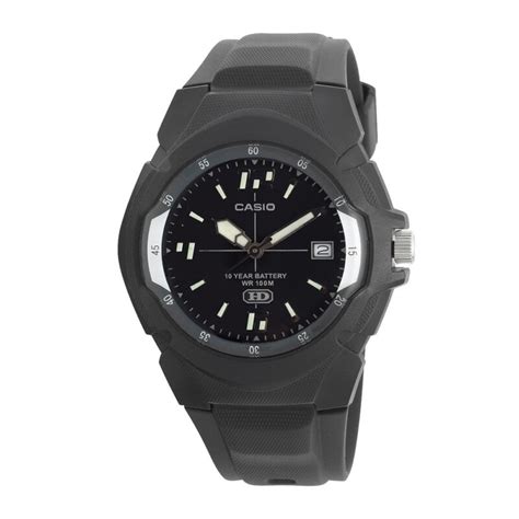 Casio Enticer Men Quartz 10 Year Battery Black Resin 415mm Watch