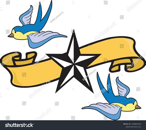 Tattoo Birds Vector Logo Design Template Stock Vector Royalty Free