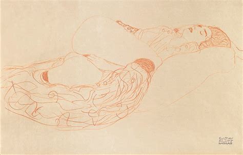 Reclining Semi Nude Masturbating 1912 1913 By Gustav Klimt