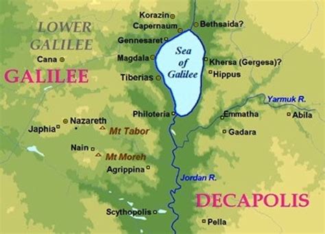 Galilee Map - EARLY CHURCH HISTORY