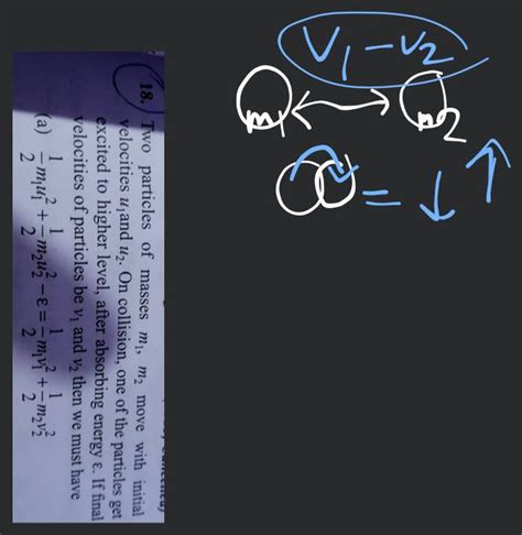 Two Particles Of Masses M M Move With Initial Velocities U And U