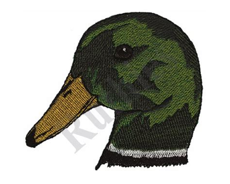 Mallard Duck Head Machine Embroidery Design Etsy