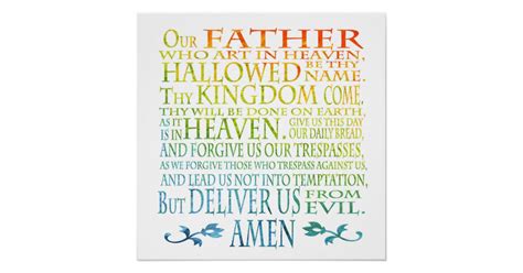 'Our Father' Prayer Poster | Zazzle