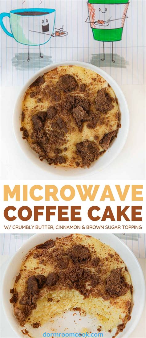 Microwave Coffee Cake Recipe (with buttery crumble!) - Dorm Room Cook