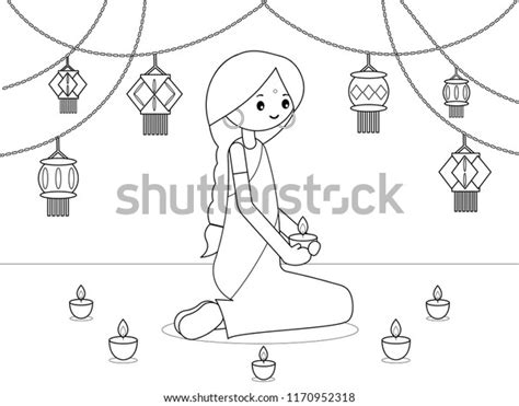 Deepavali Cartoon Images Hitam Putih Hectortarowaller