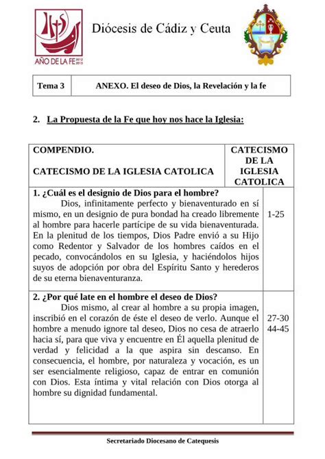 Pdf Tema Anexo El Deseo De Dios La Revelaci N Y La Fe Pdf