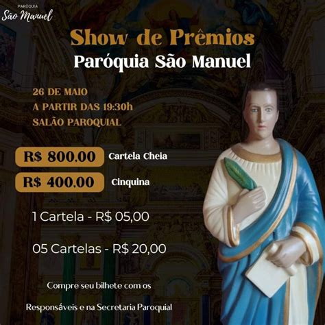 PARÓQUIA SÃO MANUEL FARÁ SHOW DE PRÊMIOS Área 14