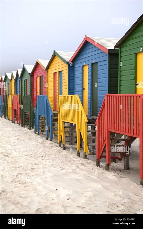 Colourful beach houses in Cape Town, South Africa Stock Photo - Alamy