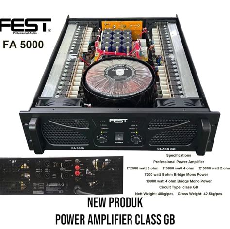 Power Amplifier Fest Fa 5000 Fa5000 Class GB Original Fest Lazada