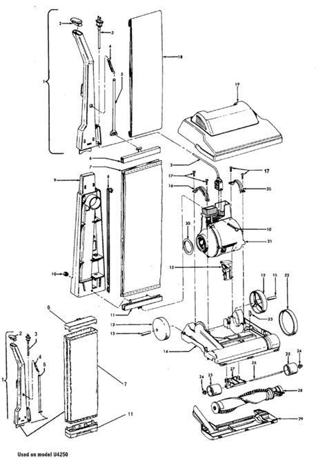 Schematic And Parts List For Hoover Model U4250 Vacuumsrus