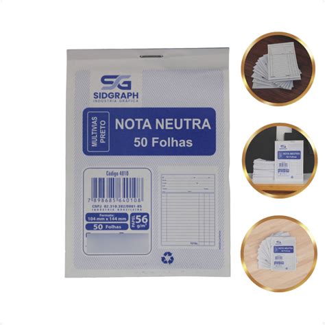 Kit Blocos Nota Neutra Multivias X Cm Para Rcio