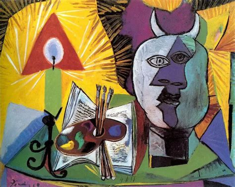 Pablo Picasso — Candle Palette Minotaur Head 1938