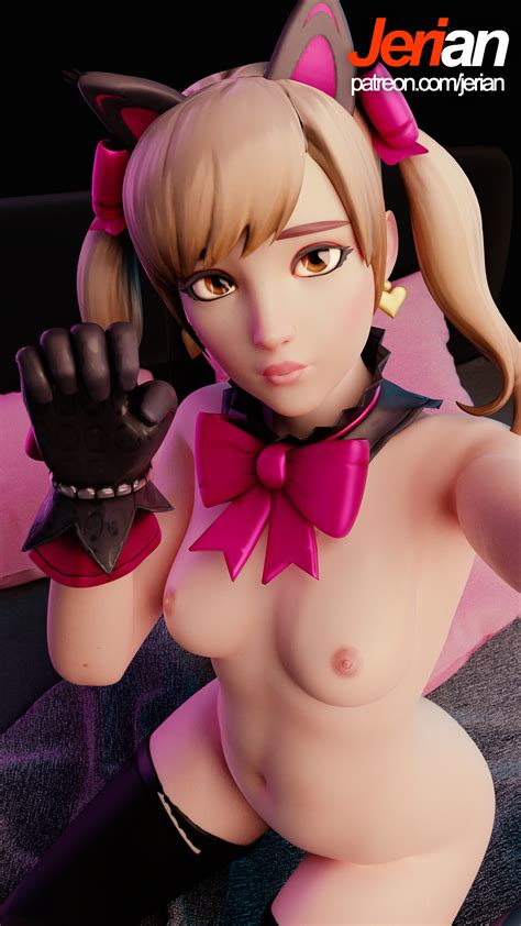 Rule 34 3d Alternate Costume Black Cat D Va Blender Blonde Hair