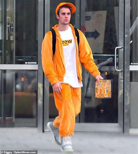 Justin Bieber Rocks Drew Apparel As He Leaves Airport In New Jersey