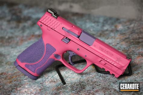 Smith & Wesson M&P 9 Pistol Cerakoted using Sig™ Pink and Bright Purple ...